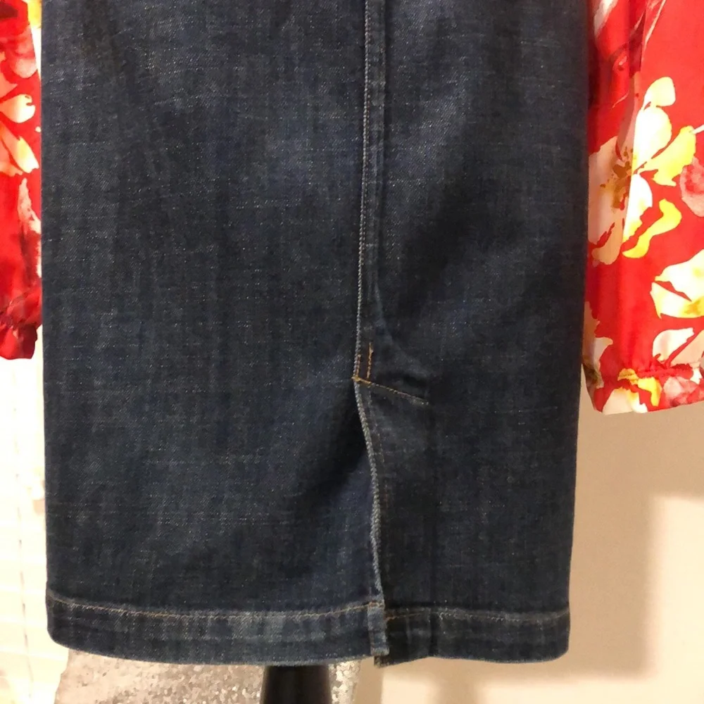 🔵RALPH LAUREN DARK WASH DENIM SKIRT - Picture 14 of 14